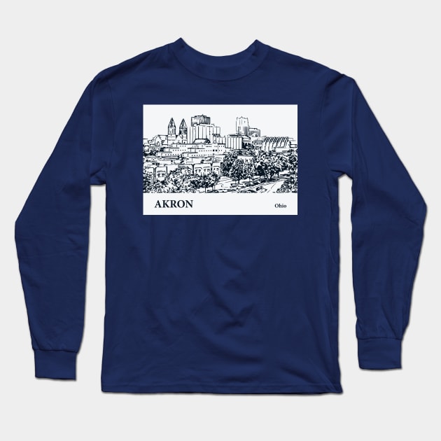 Akron - Ohio Long Sleeve T-Shirt by Lakeric